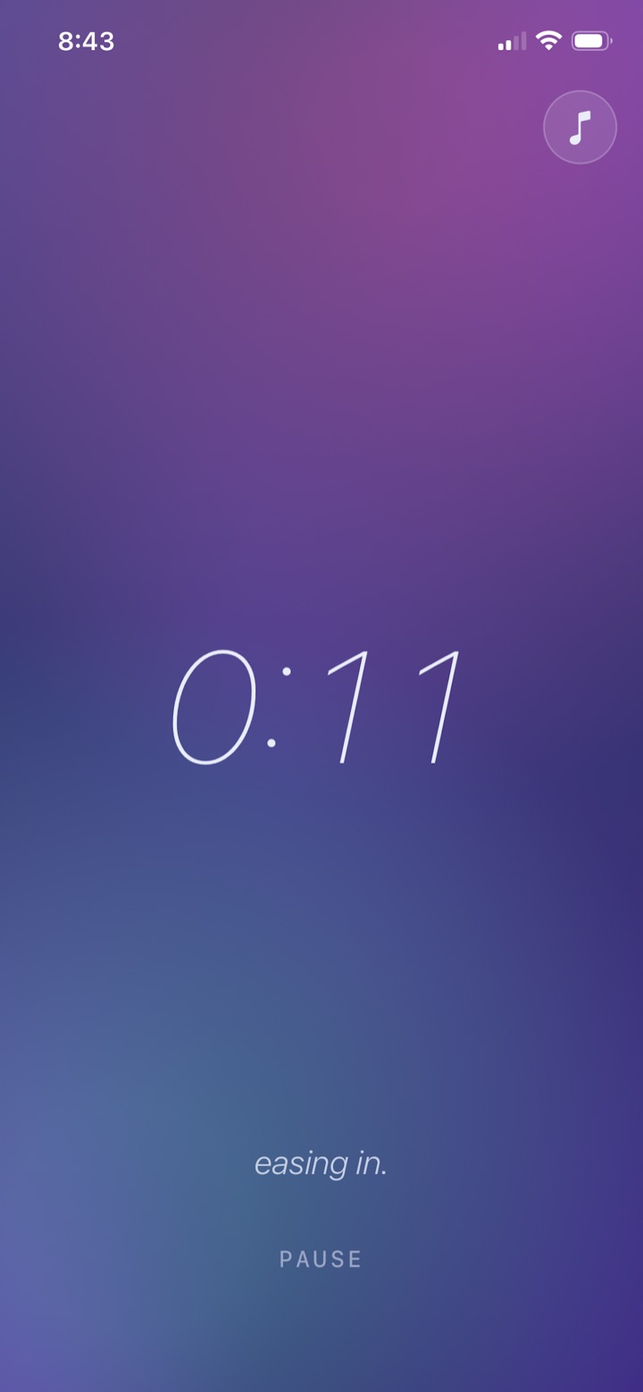 The session counts up